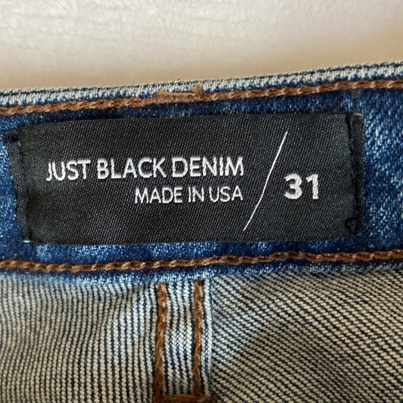Just Black Denim High Rise Vintage Straight Leg Raw Hem MP&Co. Boutique NWT 31 - Picture 10 of 16